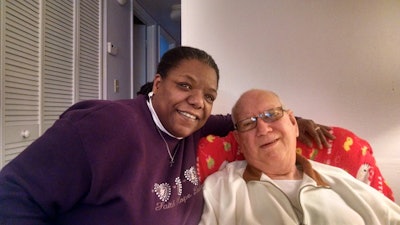 The Rev. Toni DiPina with retired officer George Leuckel who saved her life back in 1963. (Photo: Toni DiPina)