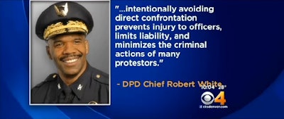 Denver Chief Robert White has responded to officer criticism that he allowed the city's fallen officer memorial to be attacked. (Photo: CBS4)