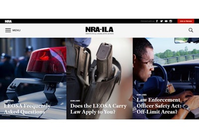 Photo: screenshot of NRA-ILA Website