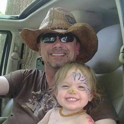 This photo of Bill Williams and Marley, 2, was on his Facebook page.