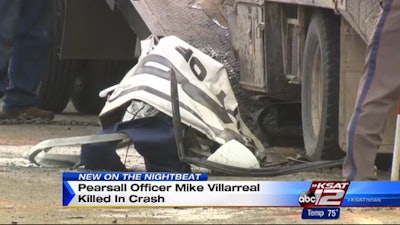 Officer Mike Villarreal of the Pearsall (Texas) Police Department was killed Sunday in an on-duty crash. (Photo: KSAT TV screen shot)
