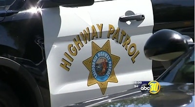 California Highway Patrol vehicle at site of the attack. (Photo: Screen Shot from ABC30.