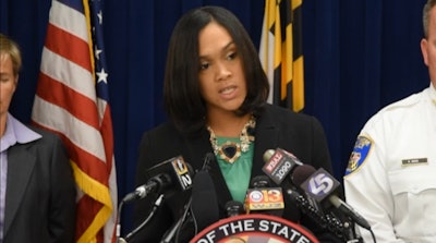 Screen capture of Marilyn Mosby at press conference: Baltimore Sun