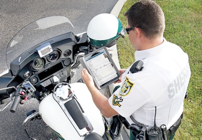 Using cloud storage, agencies of all sizes can give their officers the ability to view records and save accurate data in the field on a variety of mobile devices. (Photo: Spillman Technologies)