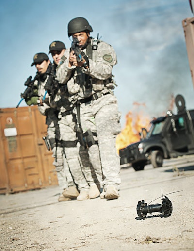 The ReconRobotics Throwbot can run ahead of a team to provide valuable intel. Photo via Recon Robotics