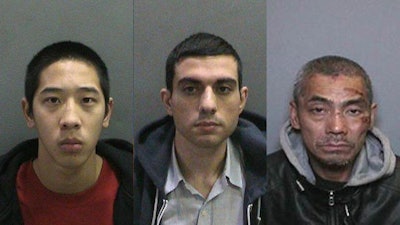 Jonathan Tieu, left, Hossein Nayeri and Bac Duong. The three escaped the Orange County Men’s Central Jail by cutting through half-inch steel bars, authorities say. (Photo: Orange County's Sheriff's Department)