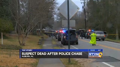 The suspect reportedly killed himself at the end of the pursuit. (Photo: WBRC screen shot)