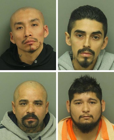 Four men are charged in the attack on the deputy. (L-R) Delfino Alejo, Miguel Angel Moreno, Gabriel Moreno, and Remi Nambo. (Photos: CCBI/Police)