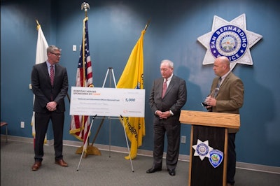 Thomson Reuters donated $5,000 to the National Law Enforcement Officers Memorial Fund in honor of SBPD (Photo: San Bernardino PD)