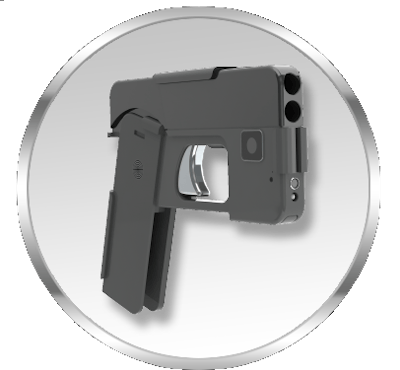 The Ideal Conceal pistol folds out from a smartphone form into a two-shot .380 caliber weapon.