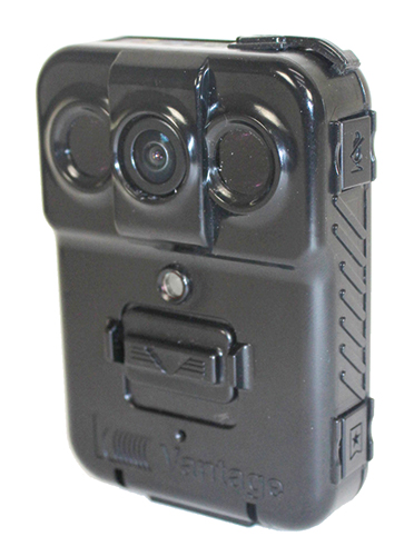Kustom Signals' Vantage body-worn camera can upload files wirelessly to the company's Eyewitness in-car system so that officers don't have to turn in their cameras at the end of their shifts. Photo: Kustom Signal