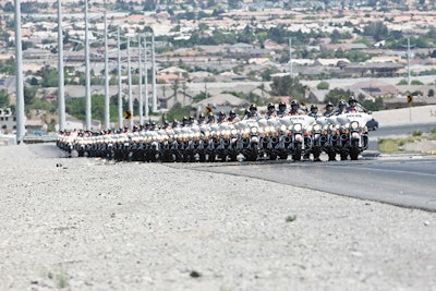 Last year the Las Vegas Metro PD motorcycle unit rode 1.7 million miles and experienced only four accidents that were caused by something the officer did or didn't do. Photo: Las Vegas Police Department.