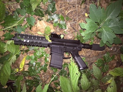 This AR-style rifle was recovered at the scene. (Photo: Baltimore PD)
