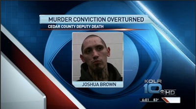 The second-degree murder conviction of Joshua Brown who was charged with the death of Cedar County (MO) Sheriff's Deputy Matthew Chism was overturned Monday. (Photo: OzarksFirst screenshot)