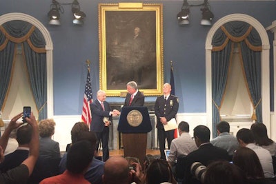 Bratton announced his plans to step down as NYPD commissioner in a press conference. (Photo: NYPD Facebook)