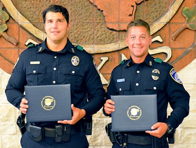 Officers Ed Pietrowski and Michael Sarro of the Euless (TX) Police Department (Photo: NLEOMF)