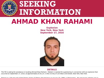 Ahmad Khan Rahami, 28, a naturalized U.S. citizen of Afghan descent, is a suspect in Saturday's New York City bombing. (Photo: FBI)