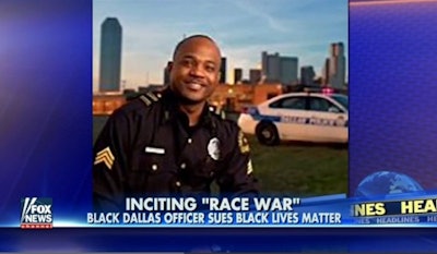 Sgt. Demetrick Pennie of the Dallas Police Department is suing Black Lives Matter and others for inciting violence against officers. (Photo: Fox News screen shot)