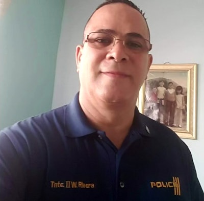 Lieutenant Waldemar Rivera-Santiago of the Puerto Rico Police Department was killed Monday on his way to the station.