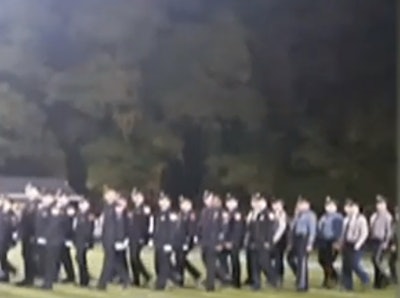 Officers, first responders, and military personnel were honored at the Middletown High School football game Friday. (Photo: Fox News screen shot)