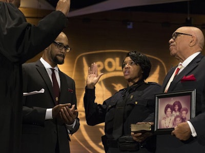 Jeri Williams is sworn in as chief of the Phoenix Police Department. (Photo: City of Phoenix)