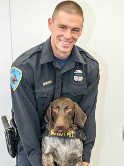 Officer Collin Rose of the Wayne State University Police Department was shot and gravely wounded Tuesday night. The K-9 handler is reportedly on life support. (Photo: Wayne State University PD)