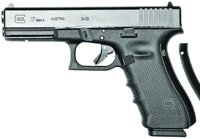 The Gen 4 version of the Glock G-17 is now being issued to new NYPD officers. The pistol features improvements such as a customizable back strap for a better grip. (Photo: Glock)