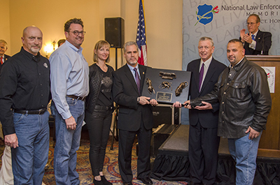 Harley-Davidson, Inc. award recipients with Memorial Fund Chairman John Ashcroft and Vice Chair Jon Adler.