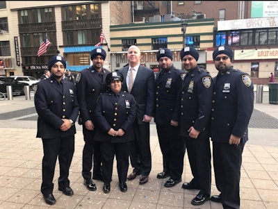A new NYPD policy will allow Sikh officers to wear turbans and grow longer beards. (Photo: Sikh Officers Association/Facebook)