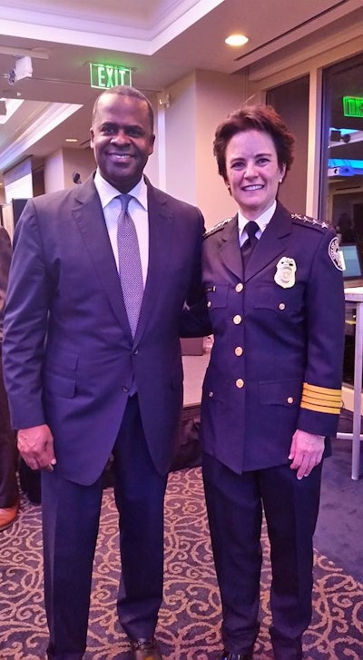 Atlanta Mayor Kasim Reed and new Chief of Police Erika Shields (Photo: Atlanta PD)