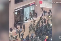 Rioters smash store windows during Trump inauguration protests in Washington, DC. (Photo: Screen shot from CNN video)