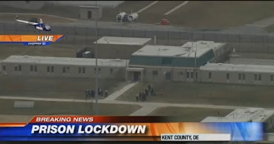 Inmates have taken several guards hostage at a Delaware maximum security prison. (Photo: Screen shot from WBOC TV video)