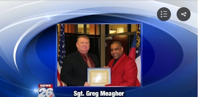 Sgt. Greg Meagher died after being exposed to liquid nitrogen while trying to rescue a worker during a chemical spill. (Photo: WRDW TV screen shot)
