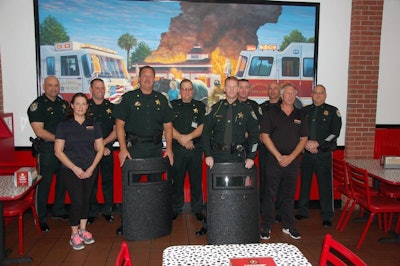 The Charlotte County Sheriff's Office received a donation of eight ballistic shields from a local Firehouse Subs restaurant. (Photo: Charlotte County SO)