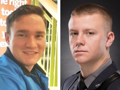 Cadet James Watts (left) and Patrolman Robert DaFonte of the Dover Police Department were killed in an early morning accident Sunday in West Dover.(Photo: Dover Police Department)