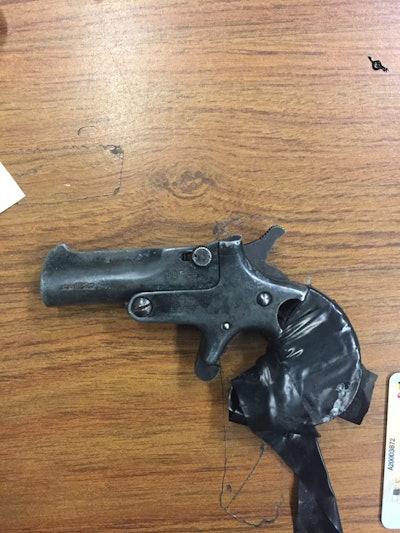 Baltimore police say they arrested a man for having this antique or replica antique firearm in his car. The man was legally prohibited from owning a firearm. (Photo: Baltimore PD)