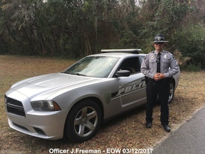 Southport, NC, police officer Jason Freeman was killed Sunday morning in a single vehicle patrol car crash. (Photo: Southport PD/Facebook)