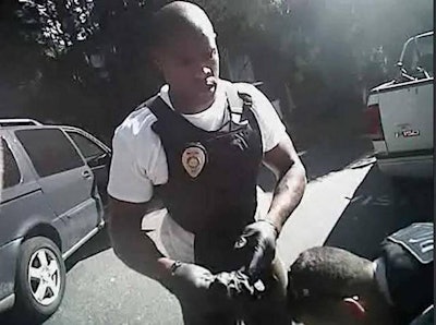 Officer Brentley Vinson shown in a police video at the scene of last year's fatal shooting of Keith Lamont Scott. (Photo: CMPD)