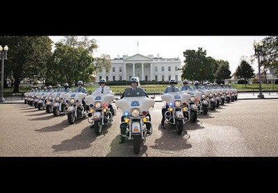 Special Events motor officers brave the elements to escort dignitaries as well as interact with citizens and international tourists. (Photo: Darren Edwards)