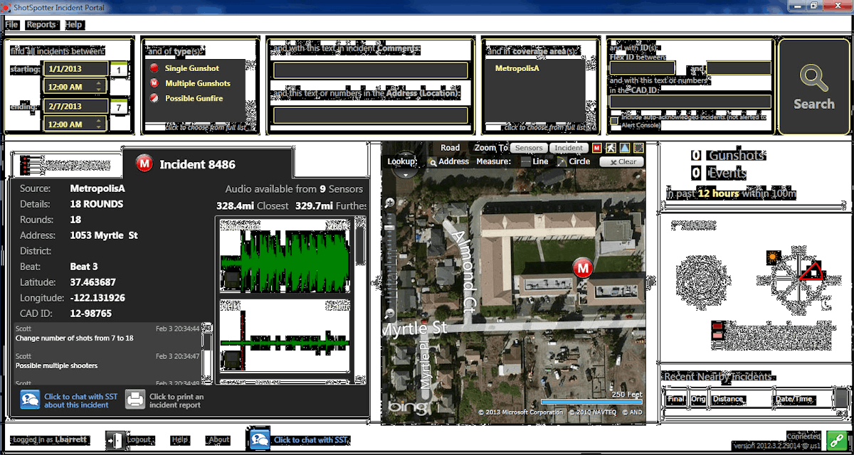 Inc. Integrates ShotSpotter Gunshot Detection Technology in Security Center Police