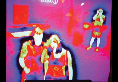 A view through a thermal imaging device. (Photo: Getty Images)