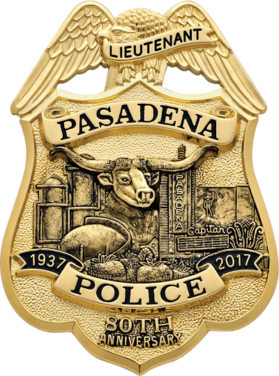 Smith & Warren won an innovation award for its design of the Pasadena (TX) Police Department badge. (Photo: Smith & Warren)