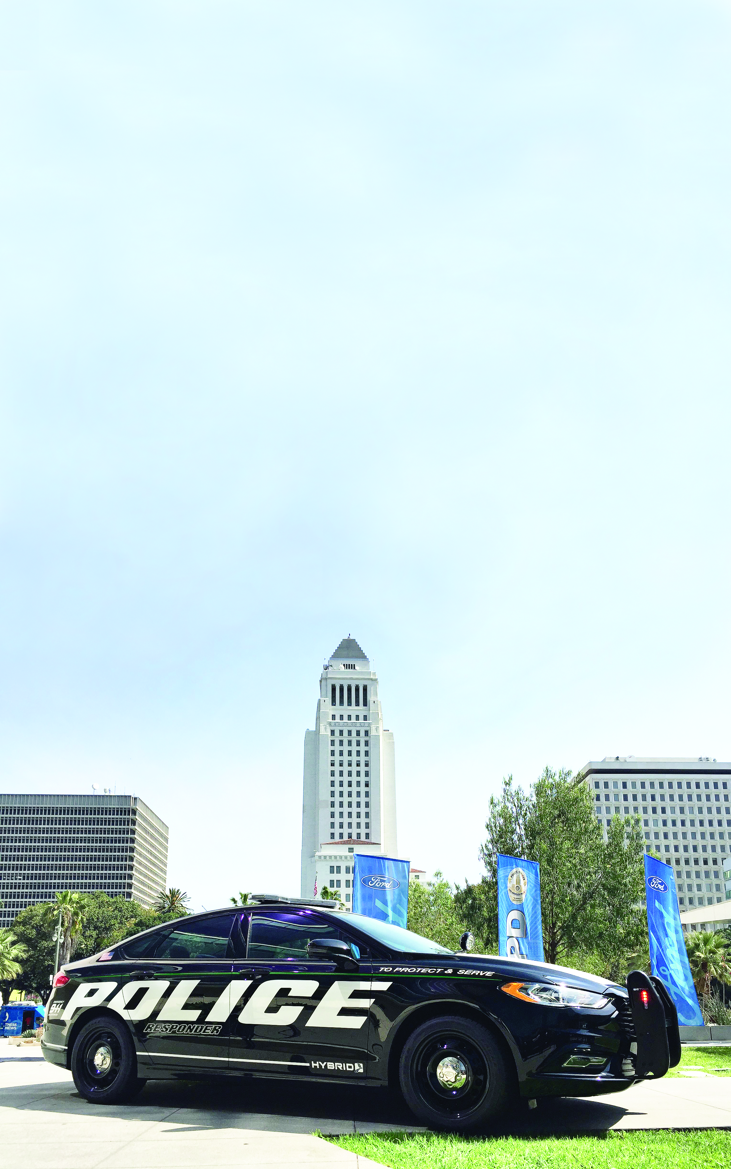 Ford's new hybrid Police Responder was introduced in April in downtown Los Angeles. Photo by Thi Dao.