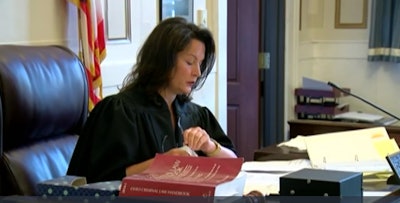Judge Leslie Ghiz ruled in Cincinnati this morning that former University of Cincinnati police officer Ray Tensing cannot be tried again on murder charges in the officer-involved shooting of Samuel DuBose, but she stopped short of acquittal. (Photo: WCPO Screenshot)