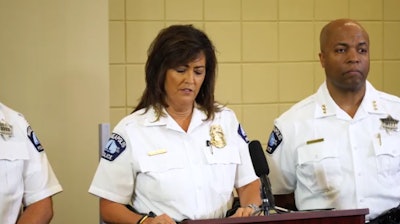 Minneapolis Police Chief Janeé Harteau speaks at Thursday press conference about the fatal shooting of Justine Damond. (Photo: Screenshot from Star-Tribune video)