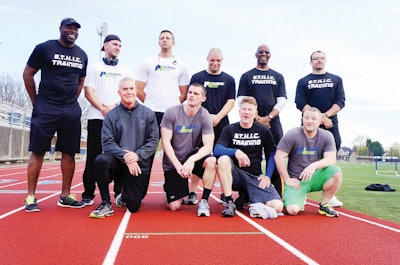 Running drills are just one part of this law enforcement fitness program. Photo courtesy of Cranberry Township, PA Police Department.