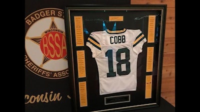 The family of slain Rusk County (WI) Sheriff's Office Deputy Dan Glaze received this gift from the Green Bay Packers and the Badger State Sherriffs' Association. (Photo: Badger State Sheriffs' Association)