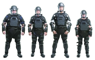 Sirchie's TacCommander riot control suit adjusts to fit and protect officers of all sizes.