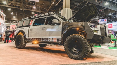 The F-511 truck at the Volant Performance booth at the SEMA Show. (Photo: 5.11 Tactical)