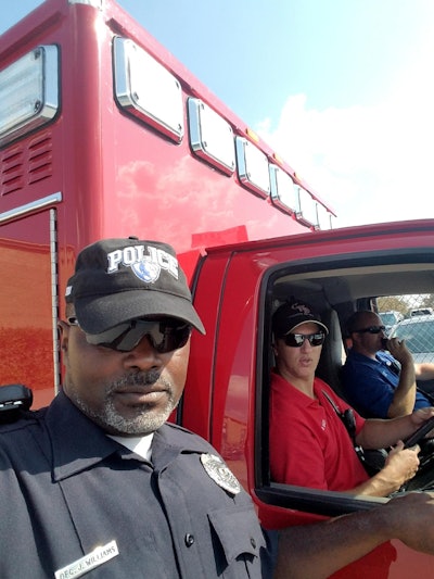 Officer James Williams is back on duty after receiving a heart transplant. (Photo: Carle)